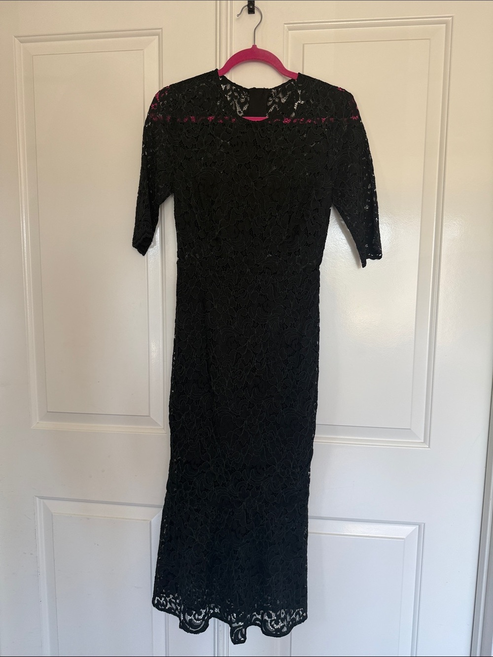 Veronica Beard Black Lace Midi Dress size 2